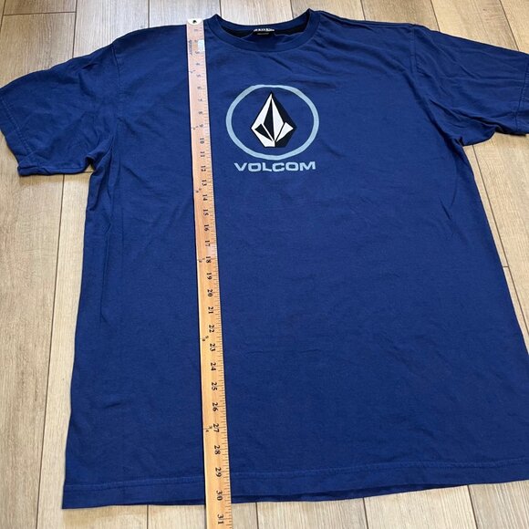 Volcom Graphic Logo T-Shirt Mens XL Blue Short Sleeve VTG Y2K Surfer Skater - Picture 3 of 7